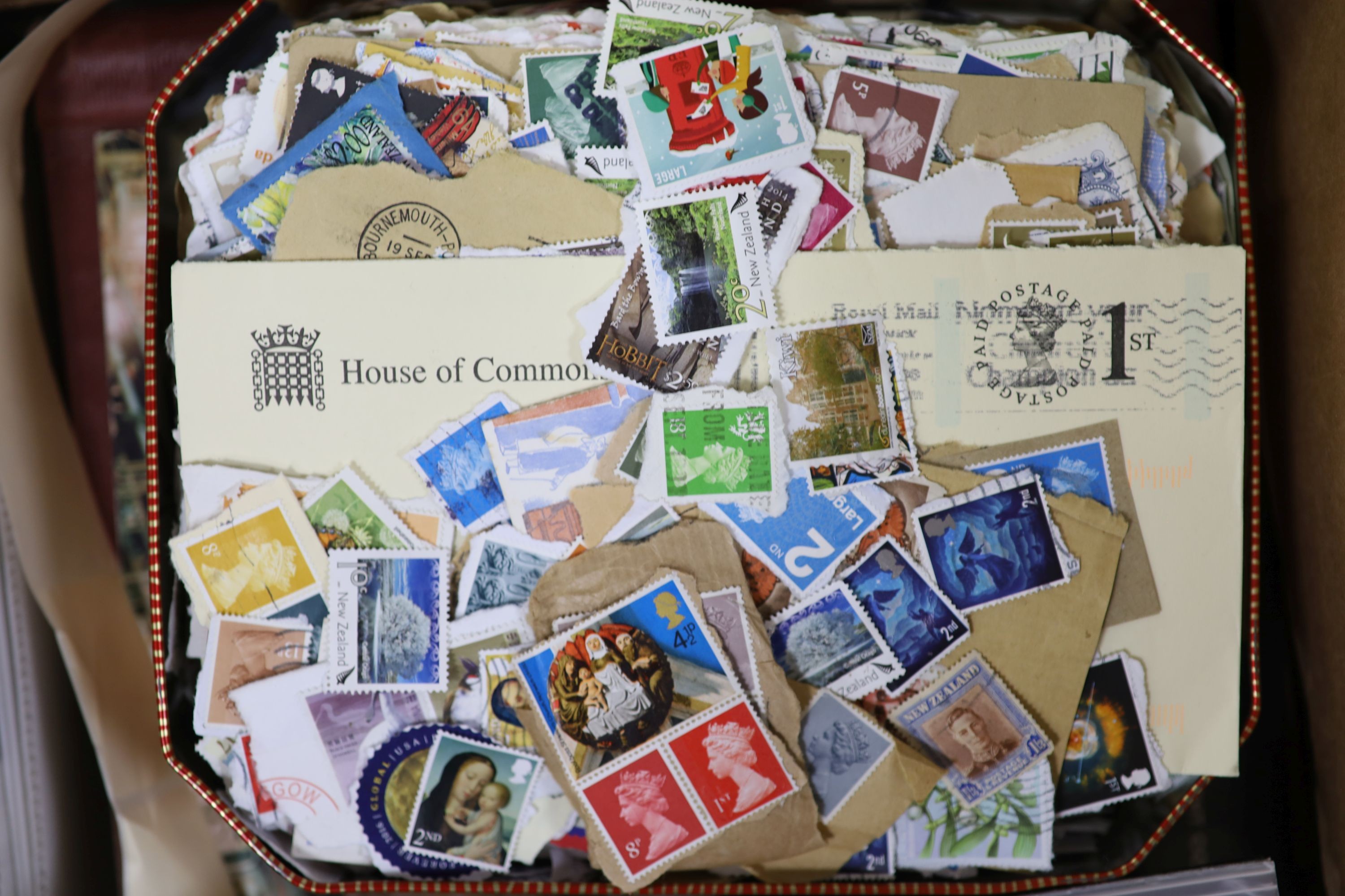 A quantity of world stamps in three albums and various loose stamps, Great Britain 1840, 1d black used and creased, British Commonwealth 1981 Royal Wedding